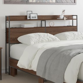 vidaXL Κεφαλάρι Αποθήκης με ράφι Καφέ δρυς 160 cm Επεξεργασμένο ξύλο