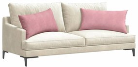 vidaXL Μαξιλάρι Καναπέ 2 pcs Ροζ 80 x 40 cm Υφασμάτινο Κορντουρά