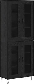 vidaXL Highboard Μαύρη Οξυά 69,5 x 34 x 90 εκ. Επεξεργασμένο Ξύλο