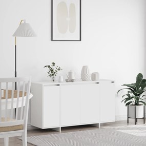 vidaXL Λευκό Πλαϊνό Γραφείο Λευκό Ξύλο 135 x 41 x 75 εκ.