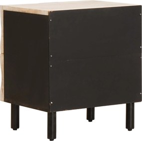 vidaXL Κομοδίνο 2 pcs Λευκό 40 x 33 x 46 εκ. Στερεό ξύλο μάνγκο
