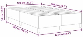 vidaXL Σκελετός Κρεβατιού Ανοιχτό γκρι 120 x 200 cm Βελούδο