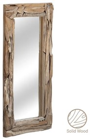 Καθρέπτης Areli pakoworld μασίφ ξύλο φυσικό 80x6x150εκ