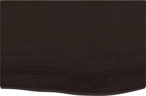 vidaXL Πάγκος Μπάνιου Σκούρο Καφέ 60x40x2 εκ. Επεξ. Μασίφ Ξύλο