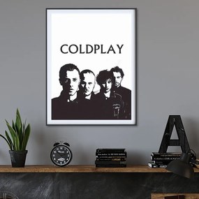 Πόστερ &amp; Κάδρο Coldplay MS028 30x40cm Μαύρο Ξύλινο Κάδρο (με πόστερ)