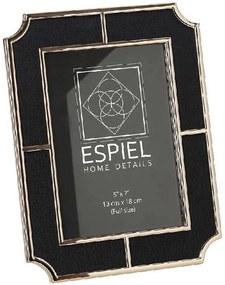 Κορνίζα FAM739 13x18cm Black Espiel Μέταλλο,Ύφασμα