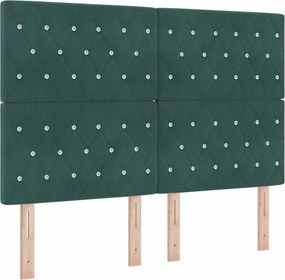 vidaXL Κεφαλάρι Σκούρο Πράσινο 160 cm Βελούδο
