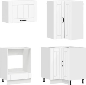 vidaXL Μονάδα κουζίνας LUCCA 8 pcs Λευκό Επεξεργασμένο Ξύλο