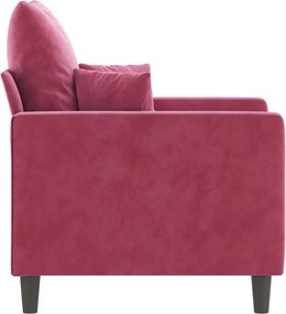 vidaXL Πολυθρόνα Σαλονιού Μπορντό 60 εκ. Βελούδινη