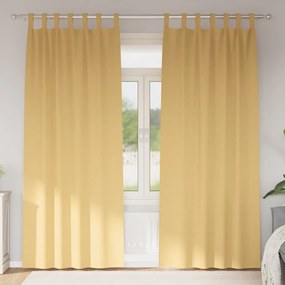vidaXL Κουρτίνες με κουρτίνες 2 pcs Μπεζ 260 x 140 εκ. Πολυεστέρας