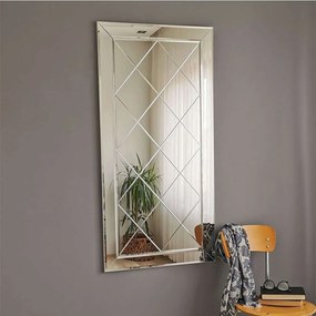 Καθρέπτης Τοίχου 552NOS2116 65x130cm Silver Aberto Design Mdf, Glass