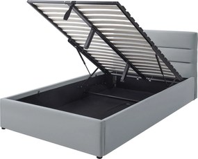 Επενδυμένο Κρεβάτι Lutko-Γκρι-120 x 200