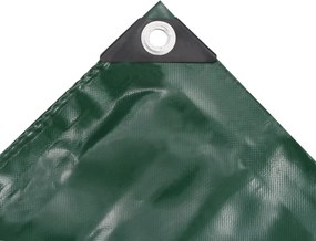 vidaXL Μουσαμάς 650 γρ./μ.² Πράσινος 2 x 3 μ.