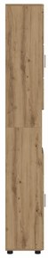 vidaXL Ντουλάπι Μπάνιου με πόρτα TULUM artisan δρυς 37 x 31.5 x 203 εκ