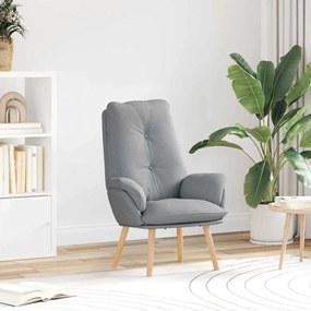 vidaXL Αναπαυτική Πολυθρόνα Ανοιχτό Γκρι Υφάσματος