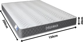 Στρώμα Dreamer pakoworld pocket spring διπλής όψης 20cm 150x200εκ