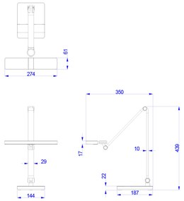 ΦΩΤΙΣΤΙΚΟ ΓΡΑΦΕΙΟΥ LED BLAIN PRO HM4461.02 ΜΑΥΡΟ ΜΑΤ ABS 35x43,9Υεκ. - HM4461.02