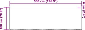 vidaXL Κουρτίνα Δαντέλας με κουρτίνες Λευκό 180 x 500 cm Πολυεστέρας