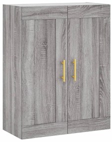 vidaXL Ντουλάπι Γκρι Sonoma 69,5 x 34 x 180 εκ. Επεξεργασμένο Ξύλο