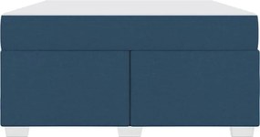 vidaXL Σκελετός Κρεβατιού με στρώμα Μπλε 160 x 200 cm ύφασμα