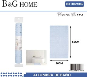 Αντιολισθητικό πατάκι μπάνιου - M0842 - 36x66cm - Light Blue - 21086