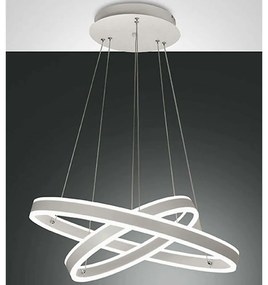 Φωτιστικό Οροφής Palau 3743-45-102 Φ60/40x4,6cm Dim Led 11780lm 108W White Fabas Luce