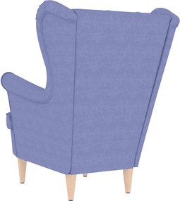 vidaXL πολυθρόνα τζιν μπλε 74x84x100 cm ύφασμα