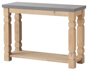 Artekko Console Κονσόλα Διώροφη από Ξύλο Ελάτης MDF Γκρι Φυσική Απόχρωση (106.5x40x79)cm