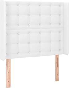 vidaXL Κρεβάτι Boxspring με Στρώμα &amp; LED Λευκό 80x200 εκ. Συνθ. Δέρμα