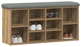 vidaXL Πάγκος παπουτσιών  Artisan Oak 102x32x50 cm Κατασκευασμένο ξύλο