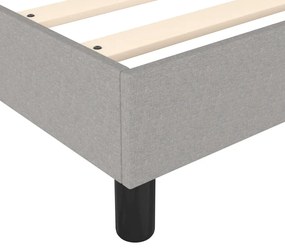 Κρεβάτι Boxspring με Στρώμα Ανοιχτό Γκρι 140x190 εκ. Υφασμάτινο - Γκρι