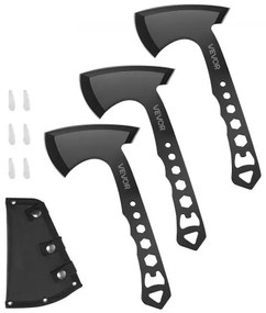VEVOR Throwing Axes and Tomahawks 3Pack Axe Throwing Hatchet Set Stainless Steel