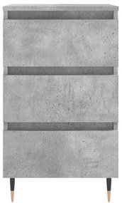 Κομοδίνο Γκρι Σκυρ. 40 x 35 x 69 εκ. από Επεξεργασμένο Ξύλο - Γκρι