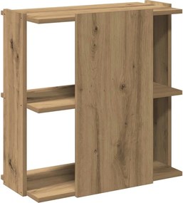 vidaXL Βιβλιοθήκη 3 επιπέδων Δρυς τεχνίτης 60x30x60 cm