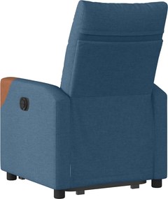 vidaXL Πολυθρόνα Ανακλινόμενη με Ανύψωση Μπλε Υφασμάτινη