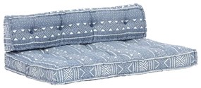 vidaXL Μαξιλάρι για Καναπέ από Παλέτες Ίντιγκο Patchwork Υφασμάτινο