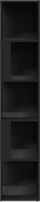 vidaXL Ντουλάπι Γωνία Μαύρο 33 x 33 x 164,5 εκ. από Επεξ. Ξύλο