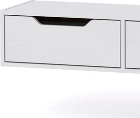 Κονσόλα επιτοίχια Alberto pakoworld σε λευκή απόχρωση 100x32.5x22εκ
