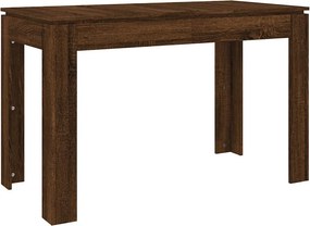 vidaXL Τραπεζαρία Καφέ Δρυς 120 x 60 x 76 εκ. από Επεξεργασμένο Ξύλο