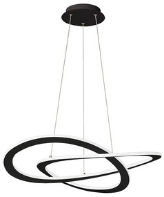 Φωτιστικό Οροφής Led Charlie 4235800 Black Viokef Metal, Plastic