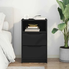 vidaXL Κομοδίνο Μαύρο 40 x 30 x 467 εκ Επεξεργασμένο Ξύλο