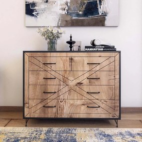 Συρταριέρα 4 Θέσεων (80x40x100) A-G Comfort 854KLN3401 Anthracite Oak