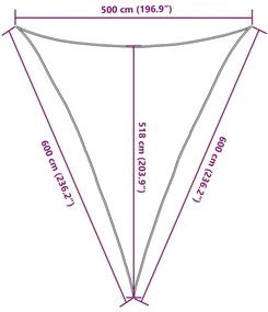 Πανί Σκίασης Ανθρακί 5 x 6 x 6 μ. από HDPE 160 γρ./μ² - Ανθρακί