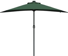 vidaXL Ομπρέλα Κήπου Πράσινο 294 x 150 x 223 εκ ύφασμα