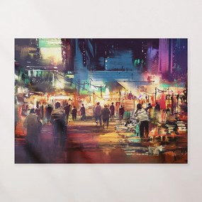 Πίνακας σε Καμβά Colorful City Lights KNV2484 45cm x 65cm