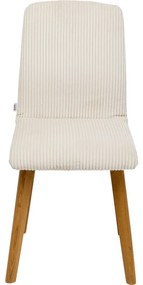 Καρέκλα Lara Κοτλέ Λευκή  44x45x92εκ. - Λευκό