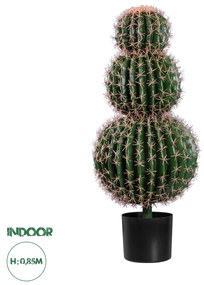 20137 GloboStar® Artificial Garden FEROCACTUS 20137 Τεχνητό Διακοσμητικό Φυτό Φερόκακτος Υ85cm