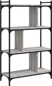vidaXL Βιβλιοθήκη 4 Επιπέδων Γκρι Sonoma 76 x 32 x 123 εκ. Επεξ. Ξύλο