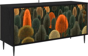 vidaXL Ντουλάπι TV ZAANDAM 102 x 33 x 51 εκ Μαύρη Δρυς