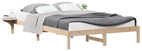vidaXL Κρεβατοκάμαρα με Πλαϊνά Τραπέζια Φυσικό 160 x 220 cm
